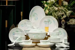 60头知夏高温玉瓷餐具釉中彩 · 1