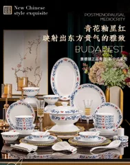 58头复古青花餐具（釉中彩-白瓷） · 10