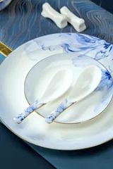 70头·描金水莲花骨瓷餐具 · 7