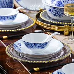 56头青花瓷人间富贵餐具 · 4