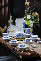 56头青花瓷人间富贵餐具 · 8