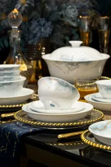 60头白玉瓷篮理纹餐具 · 4