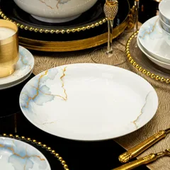60头白玉瓷篮理纹餐具 · 7